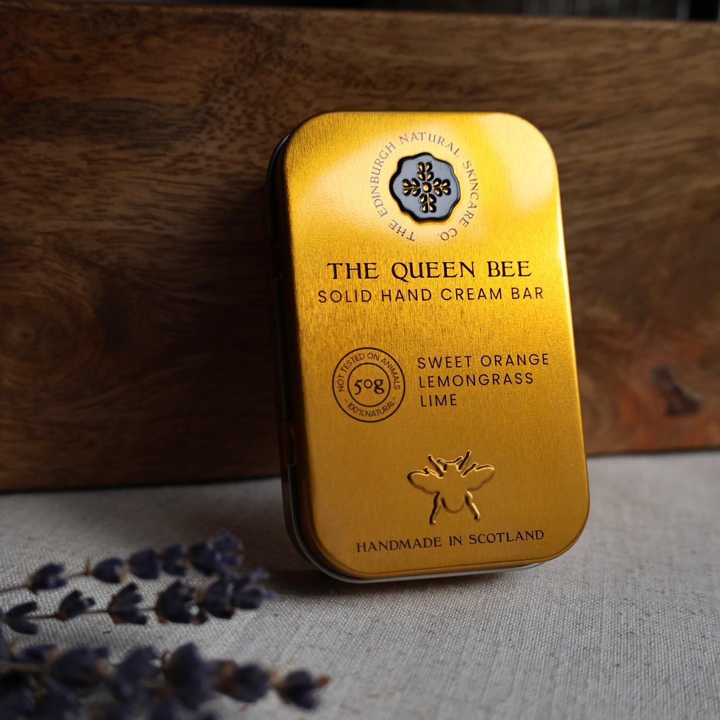 The Queen Bee Solid Hand Cream Bar — Natural Citrus Hand Moisturiser | 50g